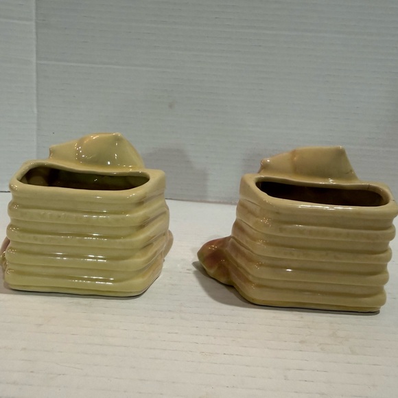 Vintage Shawnee Pottery Asian Couple Planter Set Pair USA 1949 - Picture 3 of 8